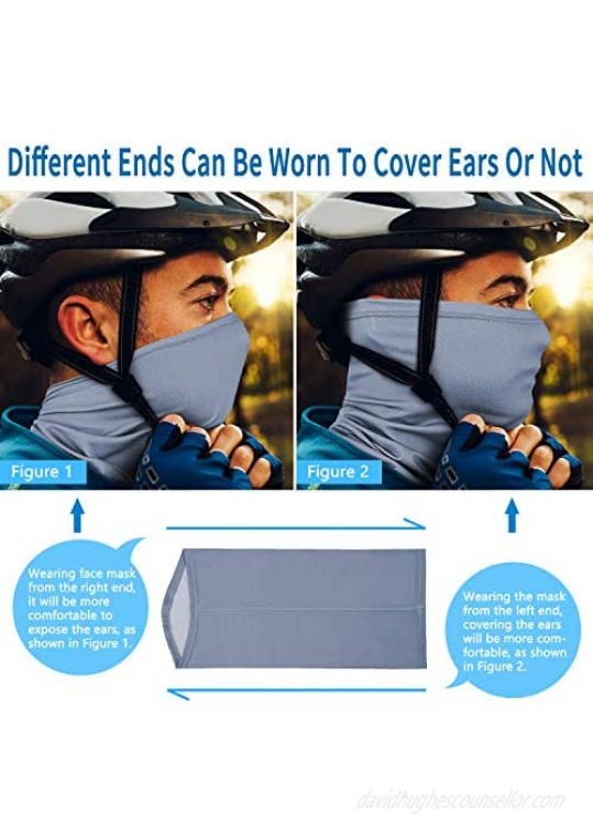 Achiou Neck Gaiter Face Scarf Mask-Dust Sun Protection Cool Lightweight Windproof