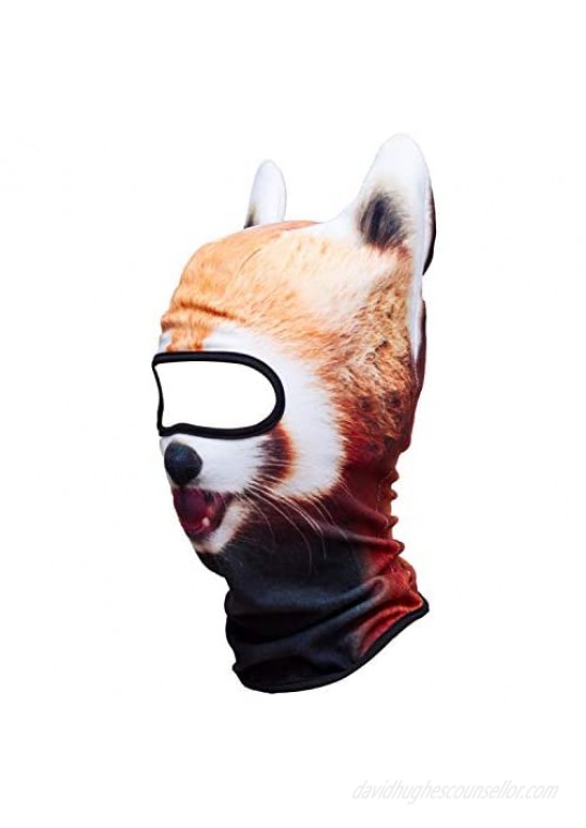 AXBXCX 3D Animal Neck Gaiter Warmer Windproof Full Face Mask Scarf for Ski Halloween Costume