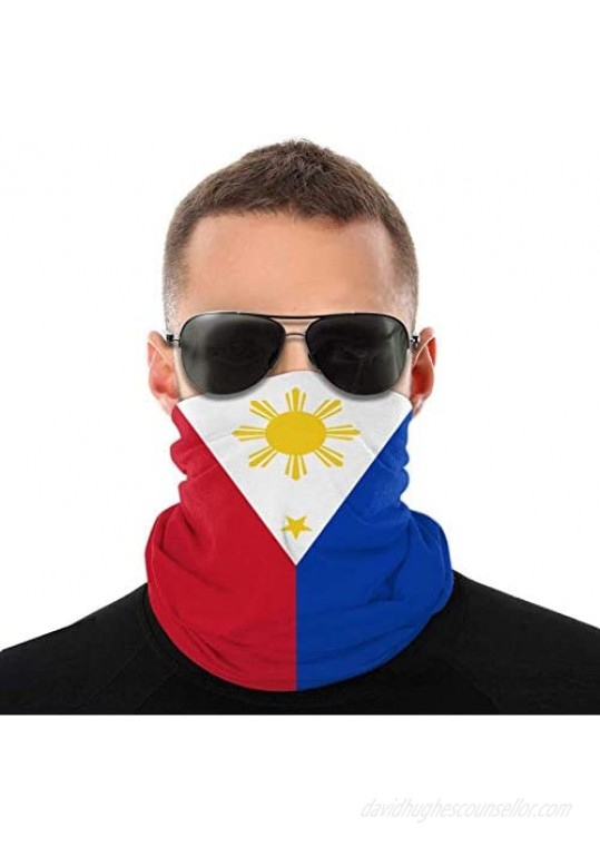 Filipino Flag Face Mask Bandana Balaclava Unisex Windproof Sports Face Magic Scarf