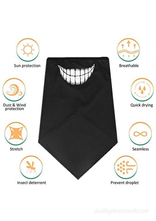 HELTHLYES Face Mask with Ear Loops Breathable Neck Gaiter Bandana Scarf for Men Women