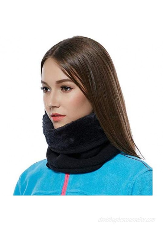 JOGVELO Fleece Neck Warmer 3 in 1 Neck Warmer Scarf for Men Women Winter Fleece Neck Gaiter & Ski Tube Scarf for Men & Women