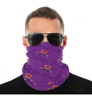Mens Womens Crown Royal Logo Face Decoration Windproof Bandana for Riding Cycling Motorcycle Multifunctional Headwear Neck Gaiter