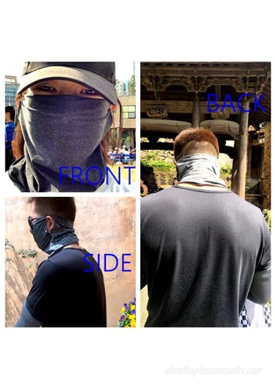 Neck Gaiter 3pcs Breathable Face Mask UV Protection Bandana Scarf For Cycling Hiking