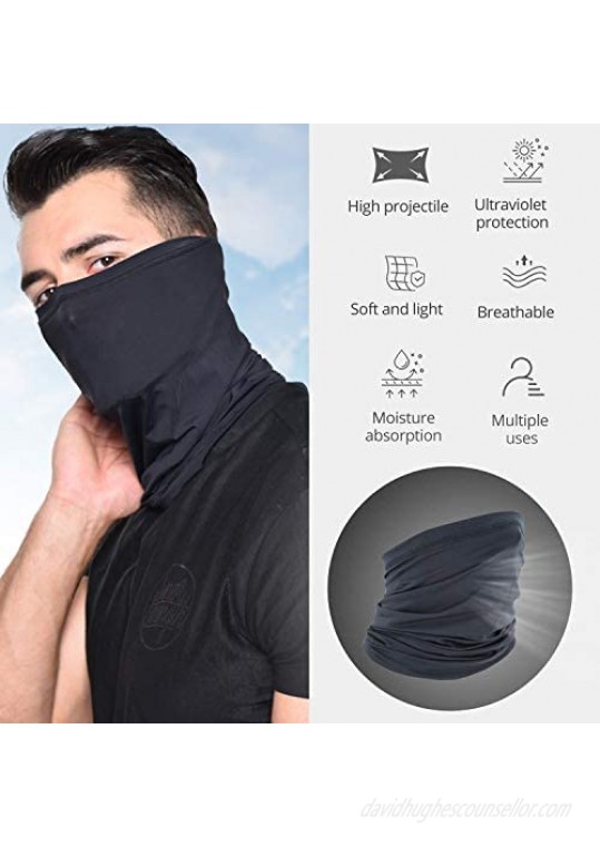Neck Gaiter 6 Pcs Summer Face Cover UV Protection Neck Gaiter Scarf Sunscreen Breathable Bandana for Sports