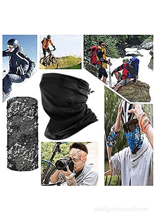 Neck Gaiter Cool Face Scarf Mask for Men and Women Breathable Fishing Hiking Running Cycling (2PCS)