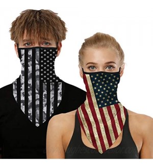 Neck Gaiter Ear Loops Bandanas for Women Men UV Wind Outdoor Cycling Hanging Balaclava face mask