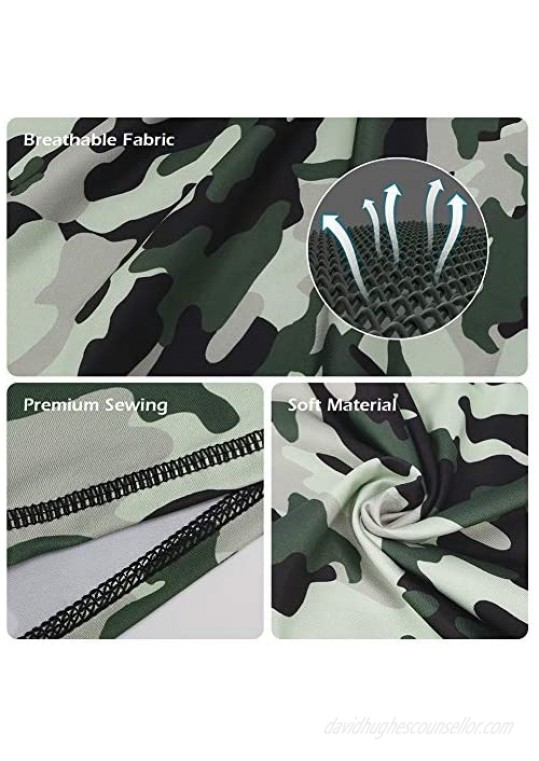 Neck Gaiter Reusable Face Cover Scarf Neck Face Mask for Men and Women Breathable Face Gaiters Masks for Sun UV Dust Wind Protection (Camouflage - 1 Pack)