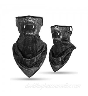 Nethaniah Neck Gaiter 3D Animal Balaclava Warmer Windproof Face Mask Scarf for Ski Halloween Costume
