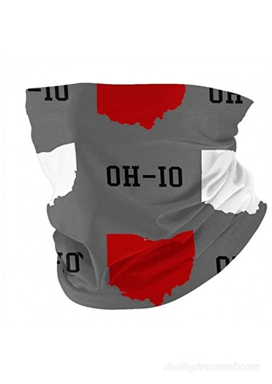 Ohio State Neck Gaiter  Summer Cooling Gator Sun Bandana Breathable Lightweight Sun Wind-proof Reusable Face Mask Cover UV Neck Gaiters For Men Cycling Running Hiking Motorcycle Fishing Outdoor Sport