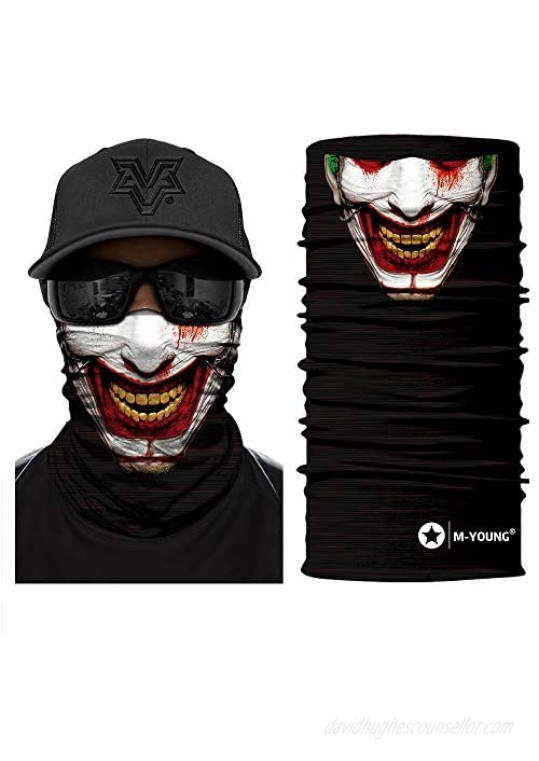 Skull Face Mask Bandanas  Neck Gaiter  Headwear  Magic Scarf  Headband for dust Sun Wind