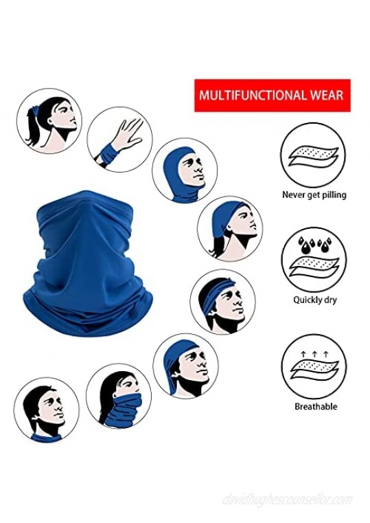 Summer UV Protection Neck Gaiter Cooling Gaiter Mask with Sun Protection Sleeves Cover and Sun Sports Visor Hat Cooling Neck Gaiter Set for Biking Motorcycle Hiking Running Outdoor Sports