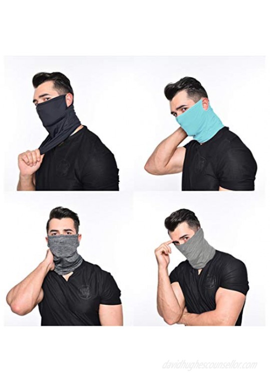 Vekola neck mask cooling neck gaiter cooling mask Professional Physical Sun Protection Face Mask for Outdoor Riding. (Silver gray)