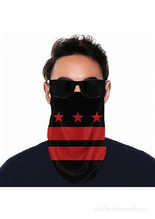 Washington DC Flag Neck Gaiter face Mask Tube Headwear Bandana