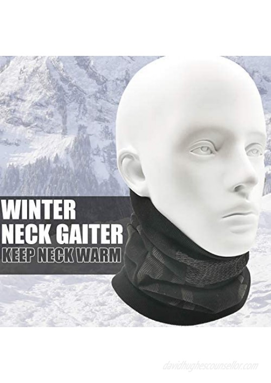 Winter Neck Warmer Neck Gaiter Face Mask Scarf for Men Women Cold Weather Skiing Running Cycling Breathable Windproof