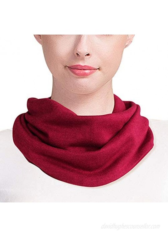 Zylioo Mulberry Silk Breathable Neck Gaiter Soft Fleece Face Covers Windproof Winter Warmer Headband Scarf Head Wrap