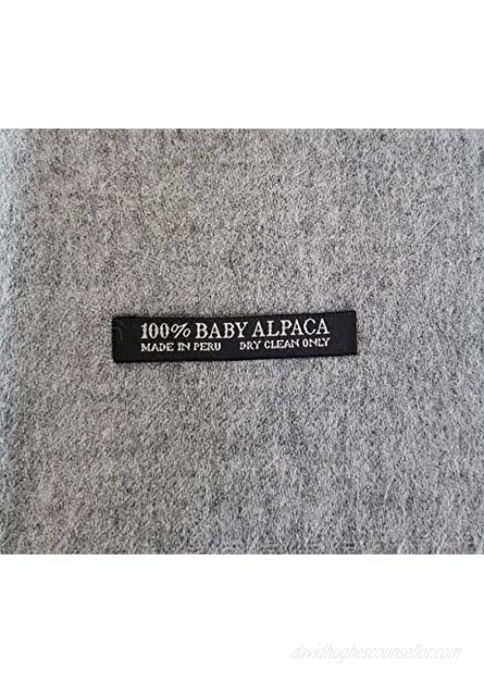 100% Baby Alpaca Wool Scarf for Men & Women - Imported from Peru