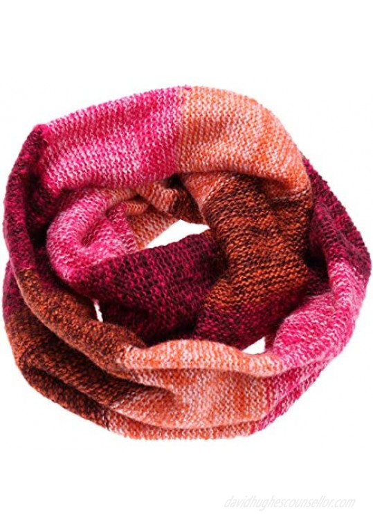 ANCHOVY Women Crochet Infinity Scarf Winter Thick Knit Loop Circle Scarf S008