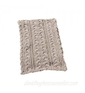 Aran Crafts Irish Cable Knitted Heavyweight Scarf 10"x64" (100% Merino Wool)