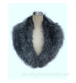 Bellivera Faux Fur Collar Women's Neck Warmer Scarf Wrap Shawl for Winter Coat