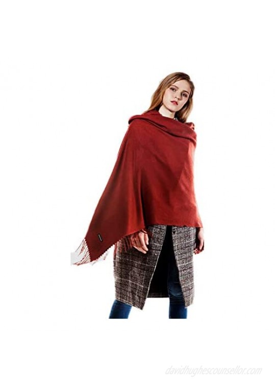 Eboypan Scarf Women Long Thick Scarf with Tassels/Fringes Warm Soft Winter Cashmere Shawl Neckerchief Scarf Poncho Cape