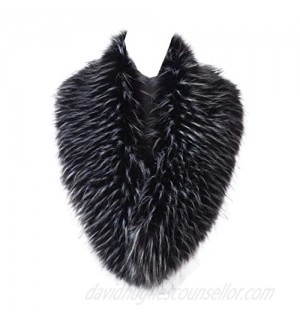 Lucky Leaf Women Winter Faux Fur Scarf Wrap Collar Shrug for Wedding Evening Party