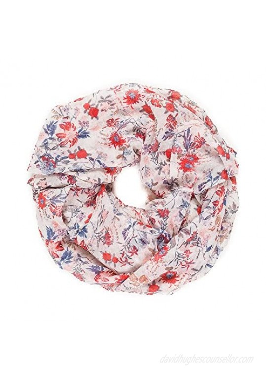 Scarf for Women Lightweight Floral Flower for Summer Fall Scarves Shawl Wrap