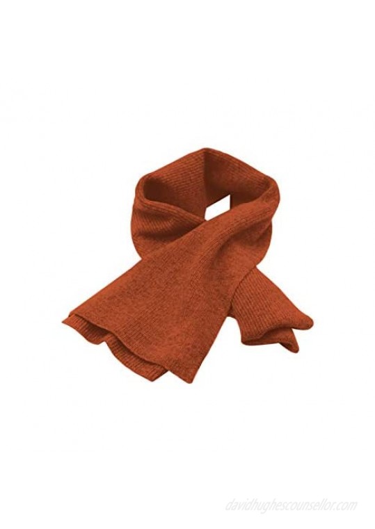 State Cashmere Unisex Classic Ribbed Solid Scarf 100% Pure Cashmere Ultra Soft Winter Must Have 70 x 7
