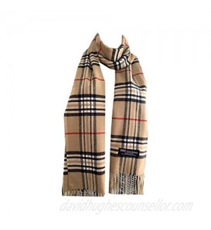 WA - New 100% Cashmere Winter Womens Mens Wool Wrap Scarf Made in Scotland Plaid Scarves