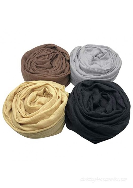 WANBAO 4 Pcs Women Scarves Shawl Keep Warm Scarf Wrap Scarves Fashion Shawls.