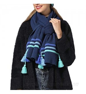 WKF Scarfs For Women knit Wool Scarf Women Wool Shawl Warm Cozy Scarves