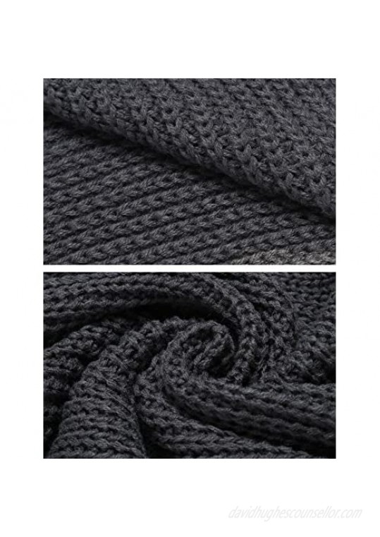 Women Crochet Knit Blanket Long Shawl Winter Warm Large Scarf Scarves Coat