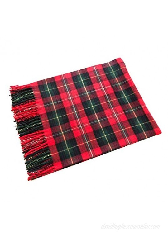 Women Oversized Scottish Clan Tartan Plaid Cashmere Feel Shawl Wrap Winter Scarf