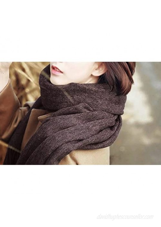 Women's & Men's Large 79x28 Soft Lamb Cashmere Wool Wraps Shawls with Fringe Stole Scarf Scarves with Gift Box