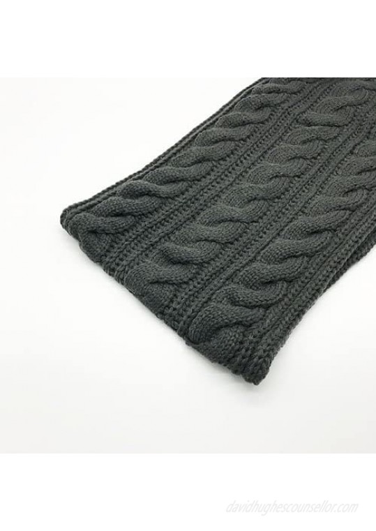 Womens Soft Thick Ribbed Knit Winter Infinity Circle Loop Scarf