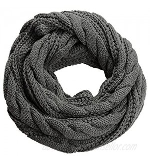 Womens Soft Thick Ribbed Knit Winter Infinity Circle Loop Scarf