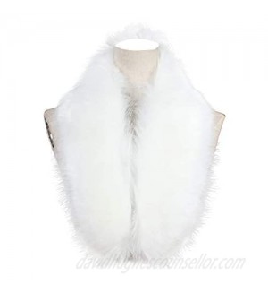Yetagoo Faux Fur Collar Women's Neck Warmer Scarf Wrap Gatsby 1920s Shawl Accessories