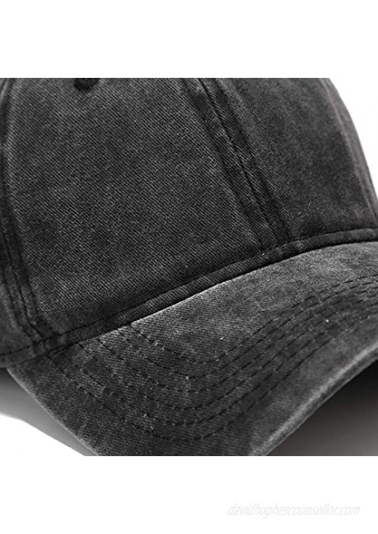 3 Pack Baseball Cap Vintage Distressed Low Profile Unstructured Cotton Dad Hat Adjustable for Women Men