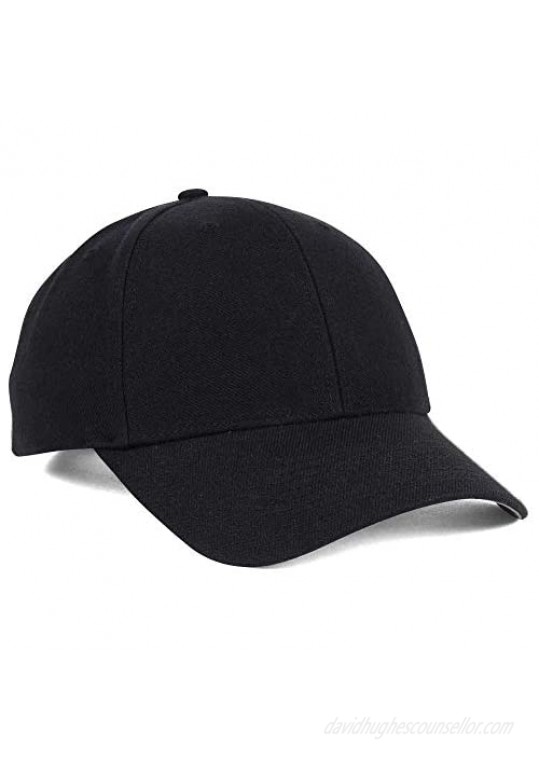 '47 Blank Classic MVP Cap Adjustable Plain Structured Hat for Men and Women – Black