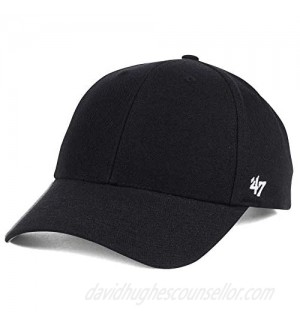 '47 Blank Classic MVP Cap  Adjustable Plain Structured Hat for Men and Women – Black