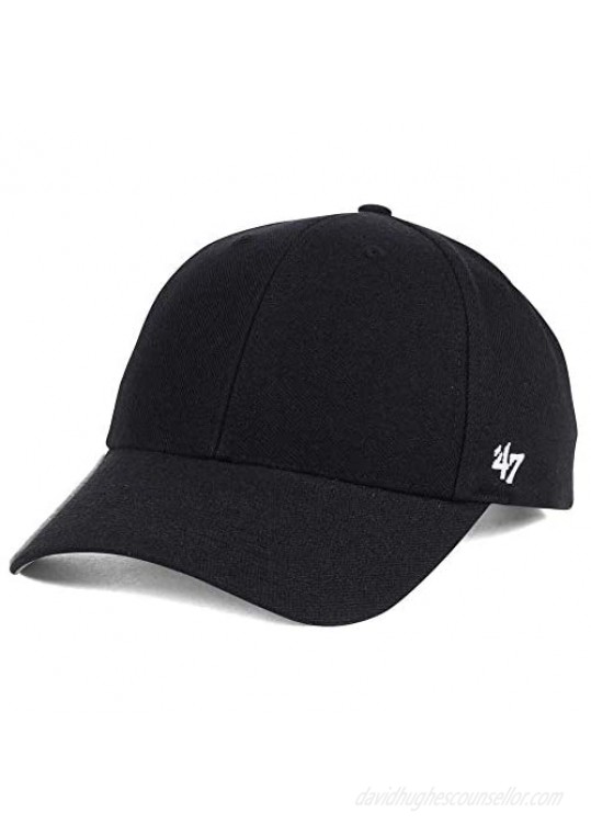 '47 Blank Classic MVP Cap  Adjustable Plain Structured Hat for Men and Women – Black