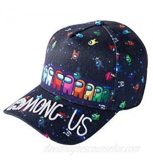 Among Us Kids Baseball Cap  Adjustable Outdoor Sports Hat  Black Unisex Printed Embroidery Game Peripheral Cap