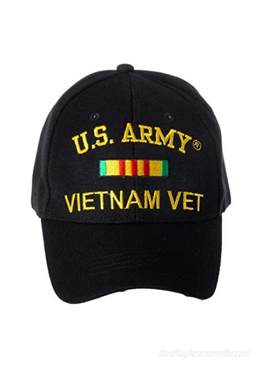 Artisan Owl Officially Licensed Vietnam Veteran Embroidered Adjustable Baseball Cap - US Navy  US Air Force  US Army