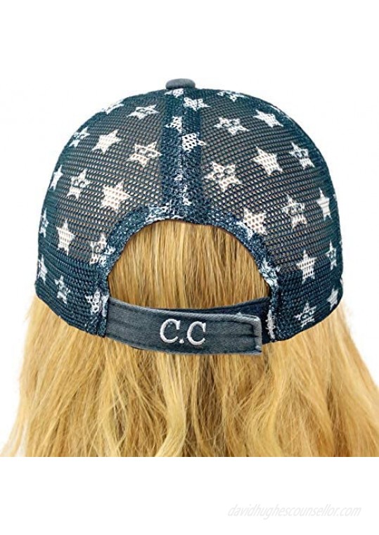 CC Everyday Distressed Trucker Mesh Summer Vented Baseball Sun Cap Hat