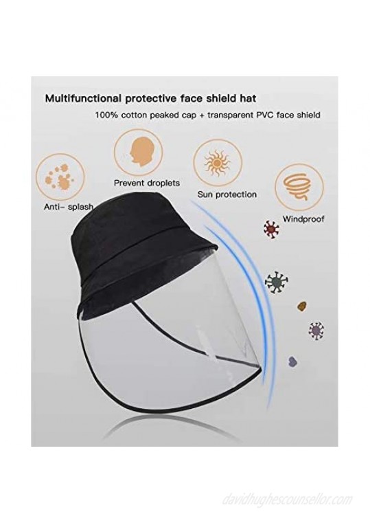 CYB Detachable Black Full Face Hat Adjustable Baseball Cap for Men and Women