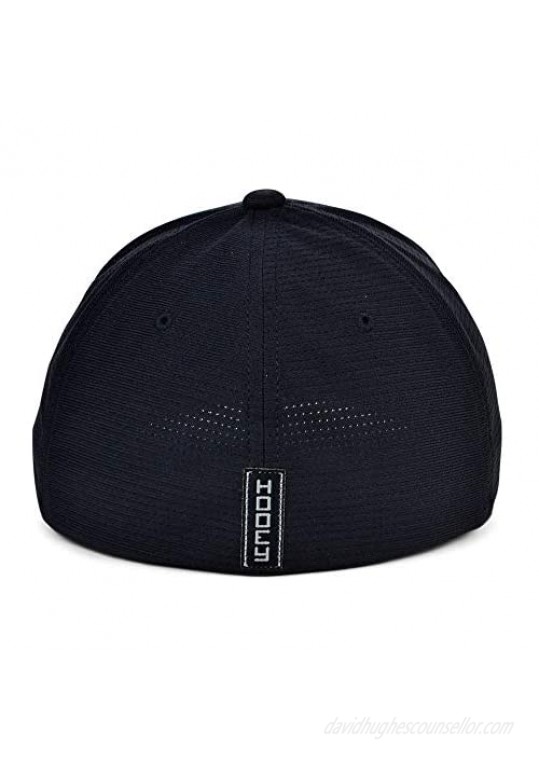 HOOEY Ash Black 6-Panel Flexfit Hat w/Black and Grey Logo