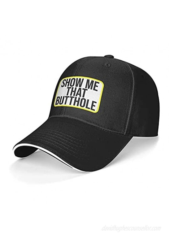 LGBTQ Rainbow Show Me That Butthole Baseball Cap  Stylish Casquette  Adjustable Dad Hat for Men Women Outdoor Activities