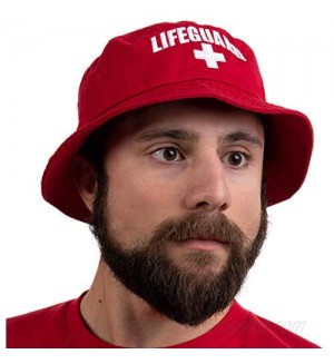 Lifeguard Bucket Hat | Professional Guard Sun Cap Men Women Costume Uniform