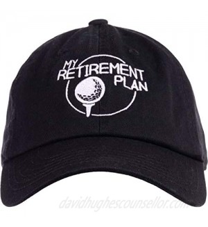 My (Golf) Retirement Plan | Funny Saying Golfing Shirt Golfer Ball Humor for Men Baseball Dad Hat Black