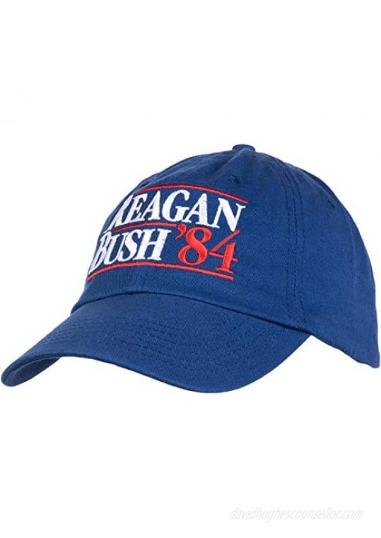 Reagan Bush '84 | Vintage Style Conservative Republican GOP Baseball Cap Dad Hat Royal Blue