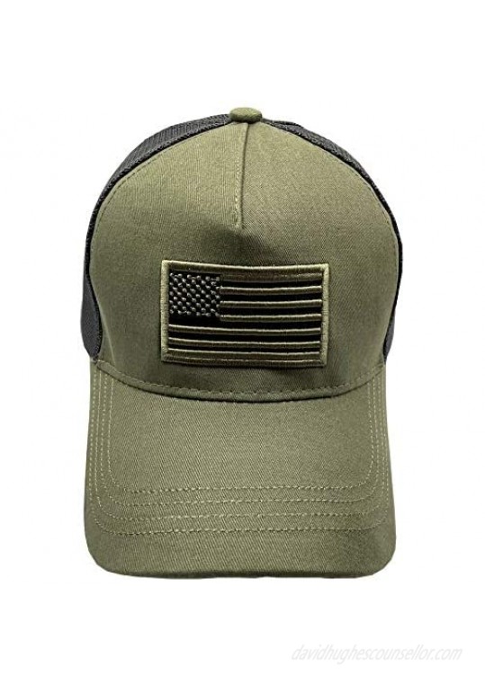 RNFENQS Men's American Flag Baseball Cap Mesh Trucker Hat Adjustable Snapback Dad Hat